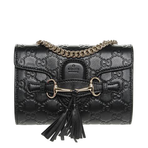 gucci emily mini shoulder bag|guccissima shoulder bag black.